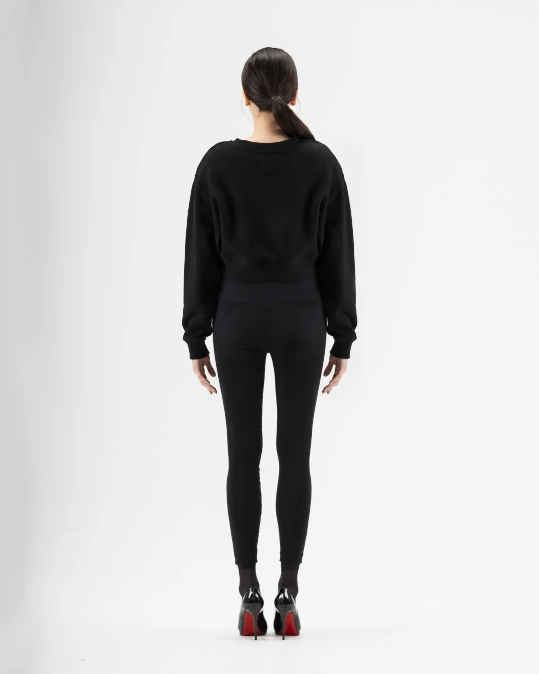 Sweater Cropped fit - black - black