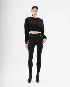 Sweater Cropped fit - black - front