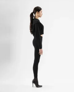 Sweater Cropped fit - black - side